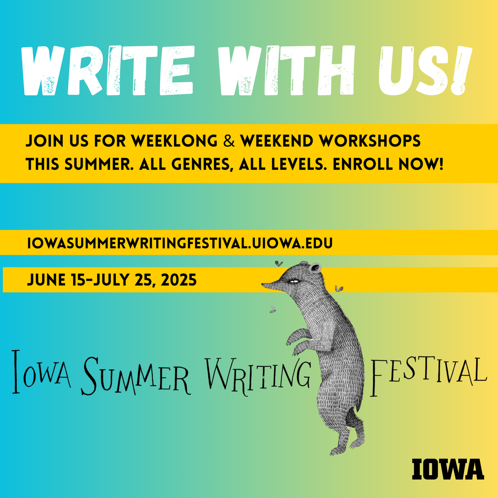 Iowa Summer Writing Festival: July Workshops promotional image