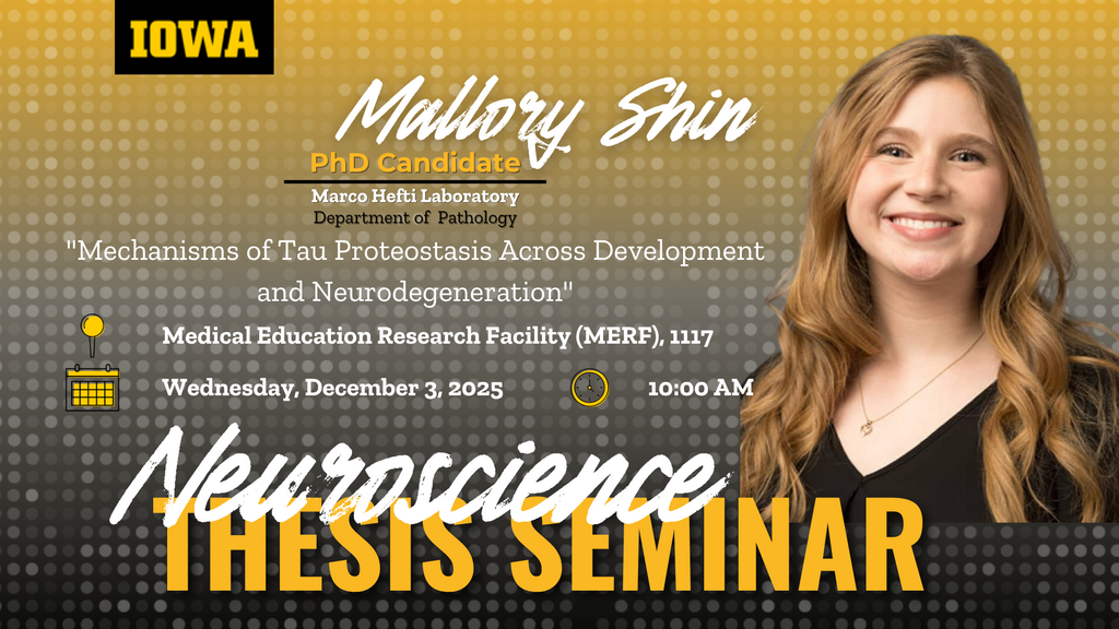 Neuroscience Interdisciplinary Program Thesis Defense Seminar: Mallory Shin promotional image