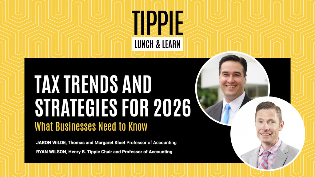 Tippie Lunch & Learn Webinar | Tax Trends & Strategies for 2026: What Businesses Need to Know promotional image