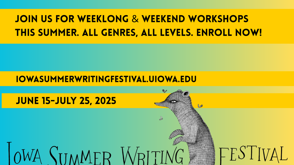 Iowa Summer Writing Festival: July Workshops promotional image