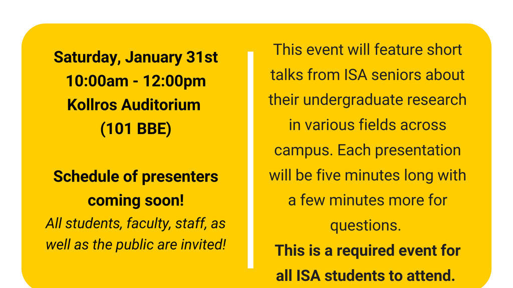 Iowa Sciences Academy Scholar Symposium promotional image