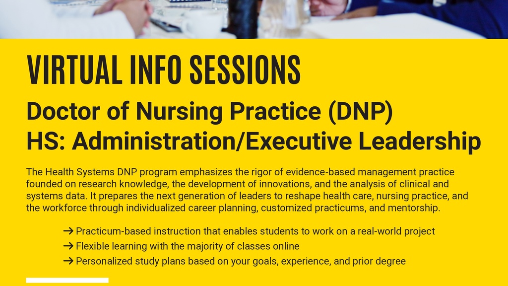 Doctor of Nursing Practice (DNP) HS: Administration/Executive Leadership promotional image