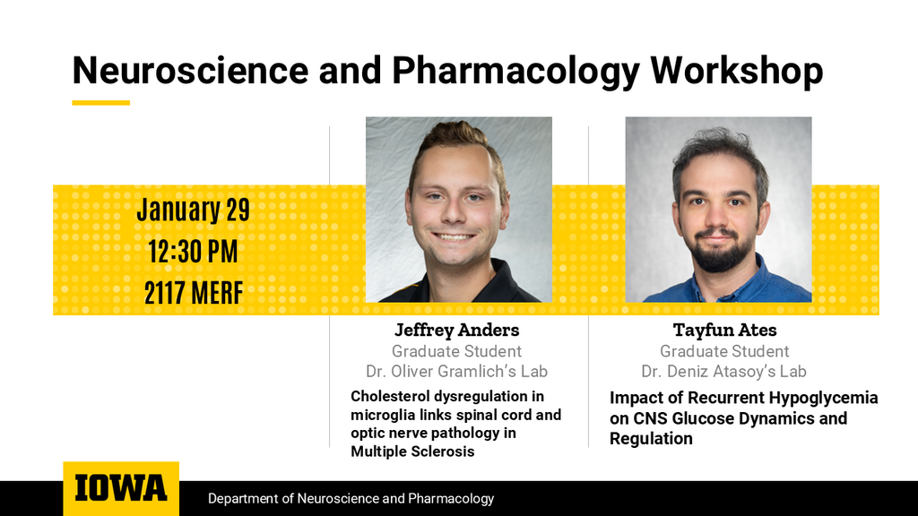 Neuroscience & Pharmacology Workshop - Jeffrey Anders and Tayfun Ates promotional image